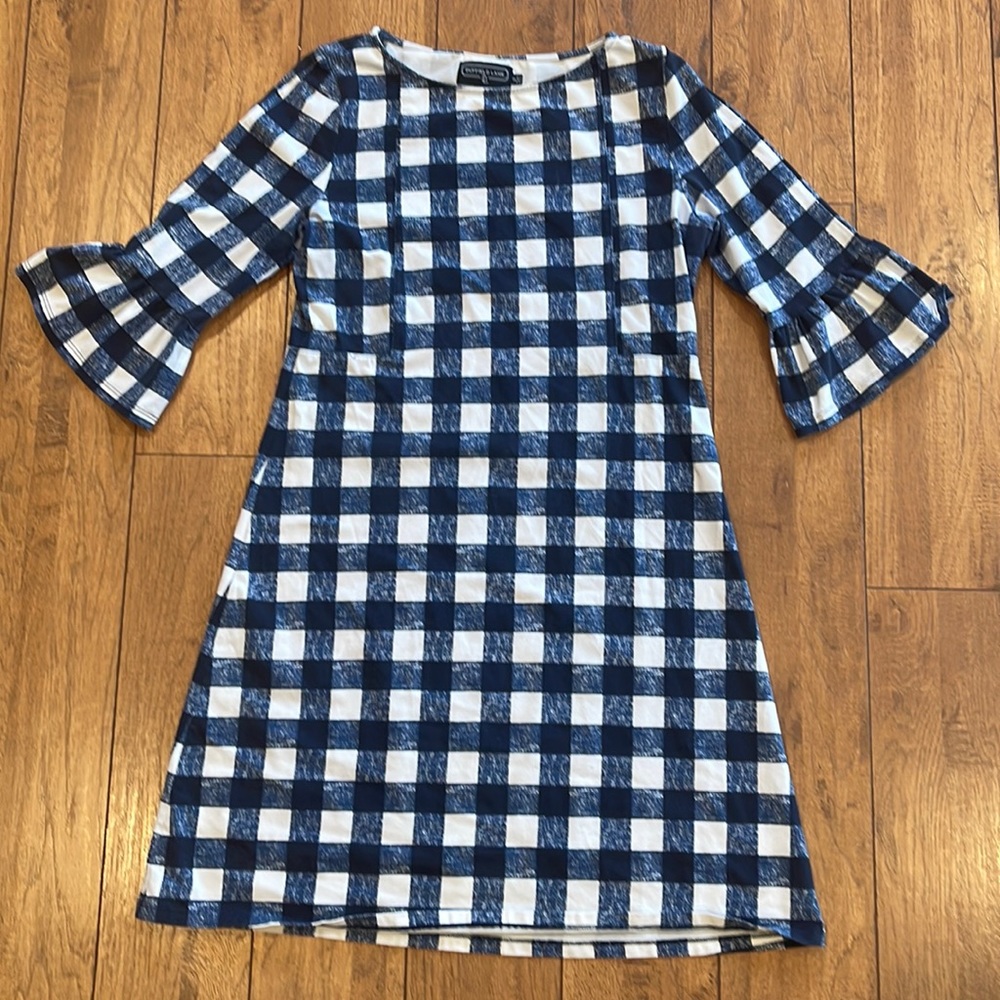 Duffield Lane Rose Ruffle Sleeve Gingham Dress Size S